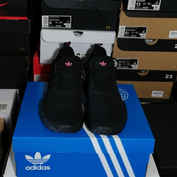ADIDAS NMD_R1 SPECIAL EDITION DEEP BLACK/PINKISH WOMEN'S SZ7 BRAND NEW IN BOX - Picture 8 of 13